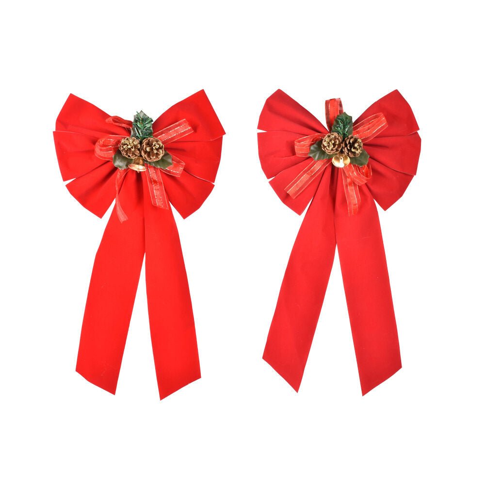 Large 6 Loop Bow With Center Cluste - Country Silk