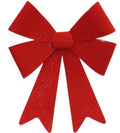 Jumbo Size Flocked Glitter Bow - Country Silk