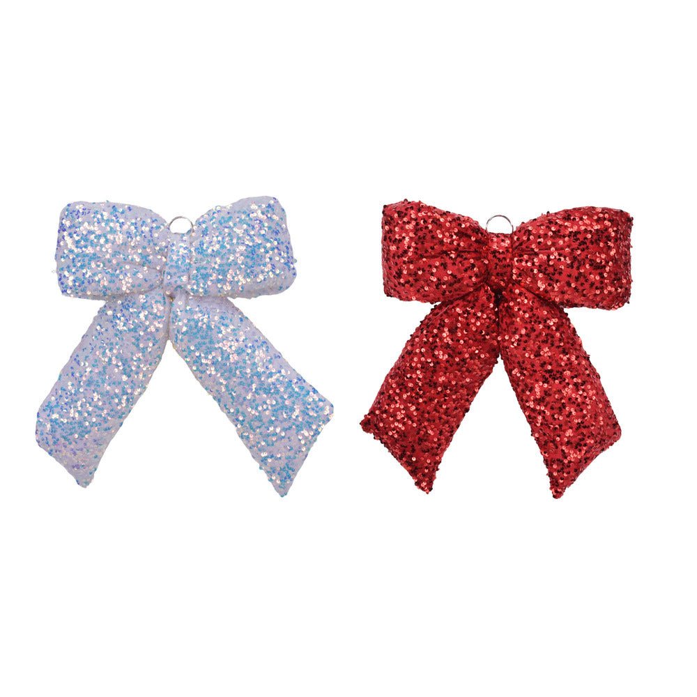 Sequin Pillow Bow - Country Silk