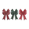 Large Velvet Pvc Bow With Scroll Glitter Design