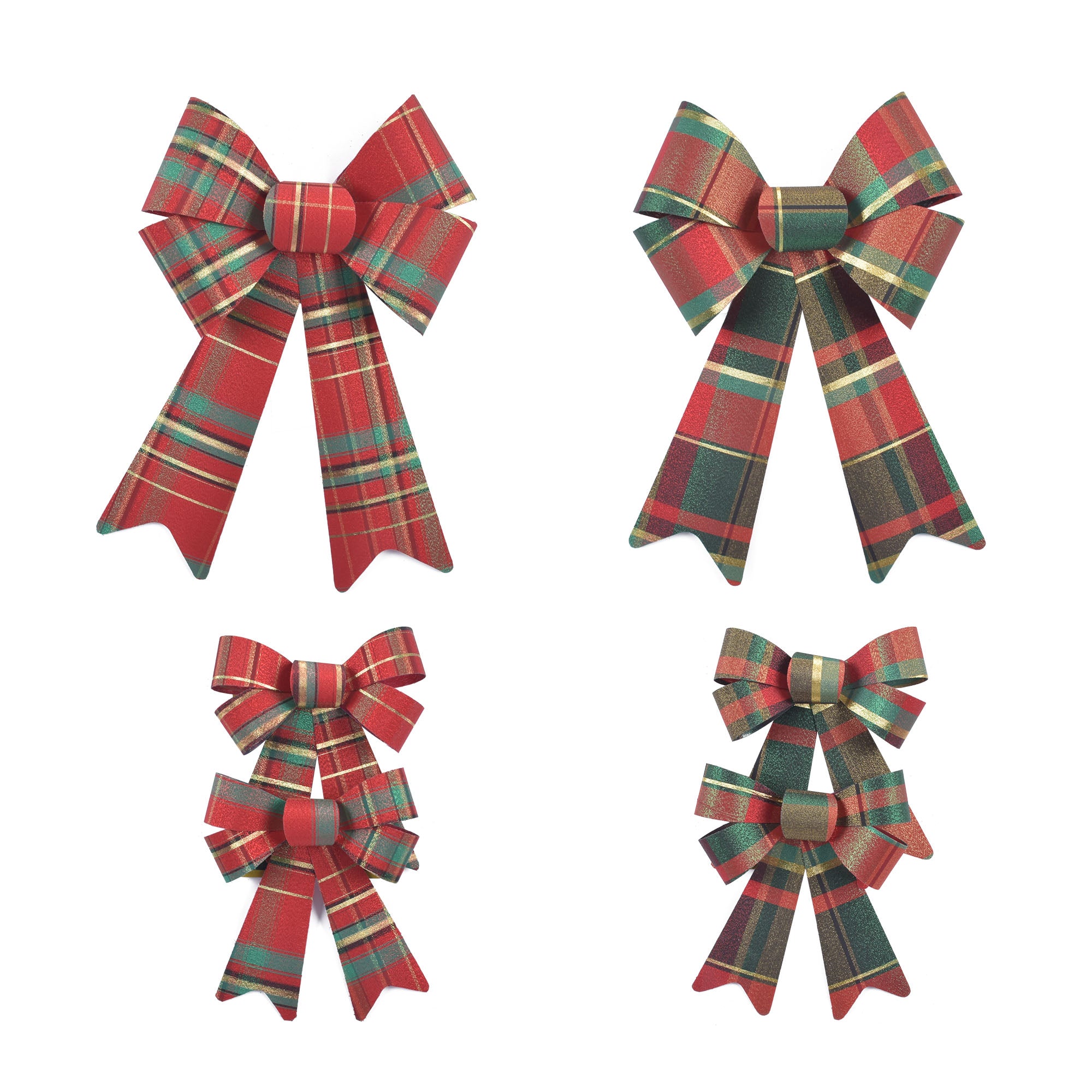 1Pk And 2Pk Plaid Pvc Bow