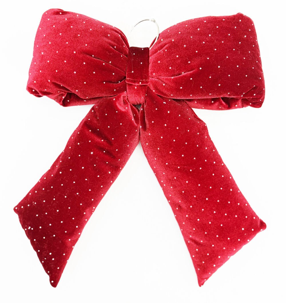 Velvet Pillow Bow With Gem - Country Silk