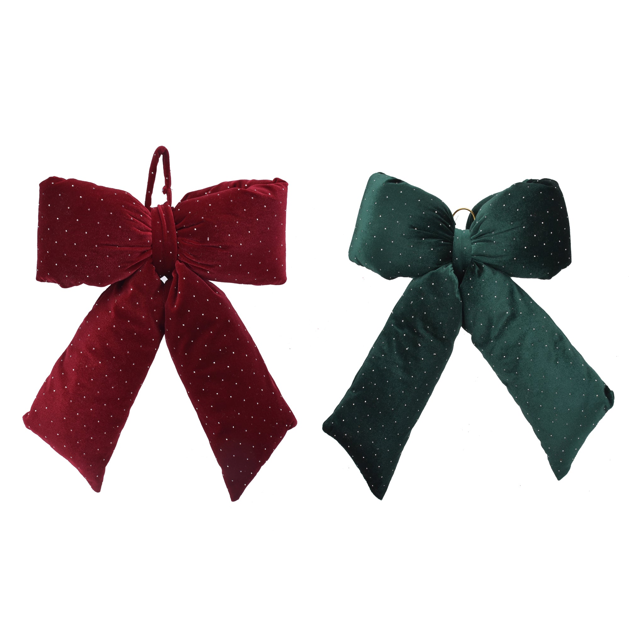 Velvet Pillow Bow With Gem