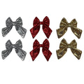 2 Pk Sequin Bow Orn - Country Silk