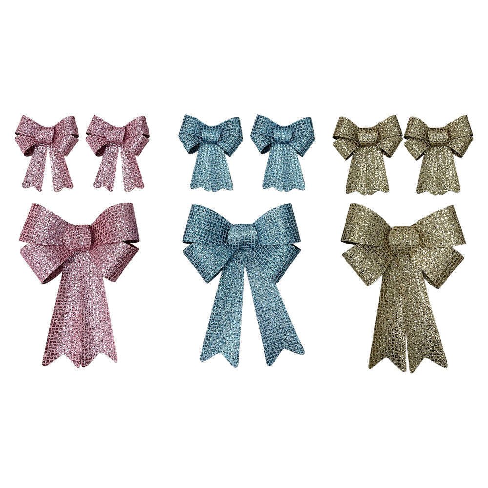 Glitter Pvc Bow 1 Pk And 2 Pk Asst - Country Silk