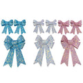 1Pk And 2 Pk Velvet Sequin Bow Asst - Country Silk