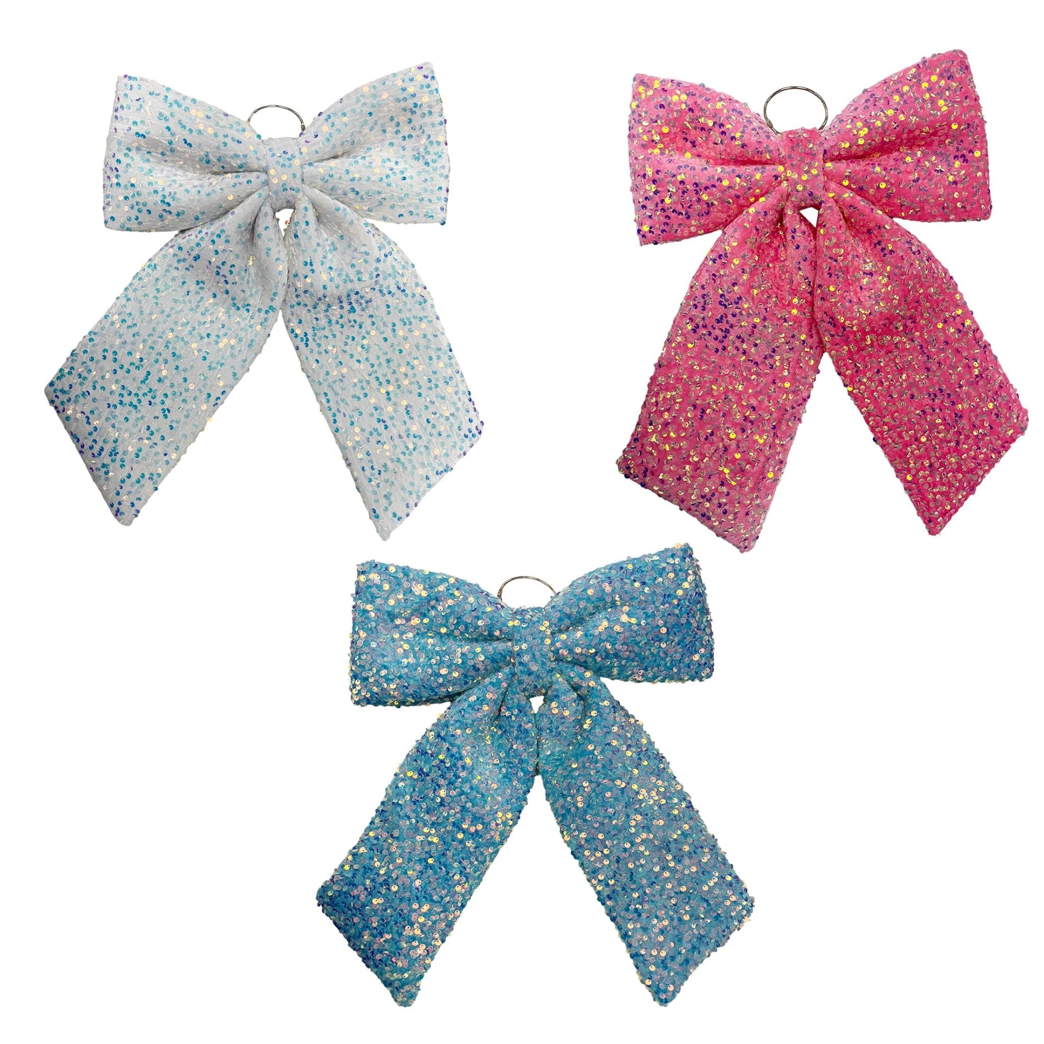Sequin Foam Bow - Country Silk