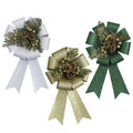 Rounded Head Bow With Cluster In Glitter - Country Silk