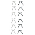 6 Pk Glitter Bow Clip - Country Silk