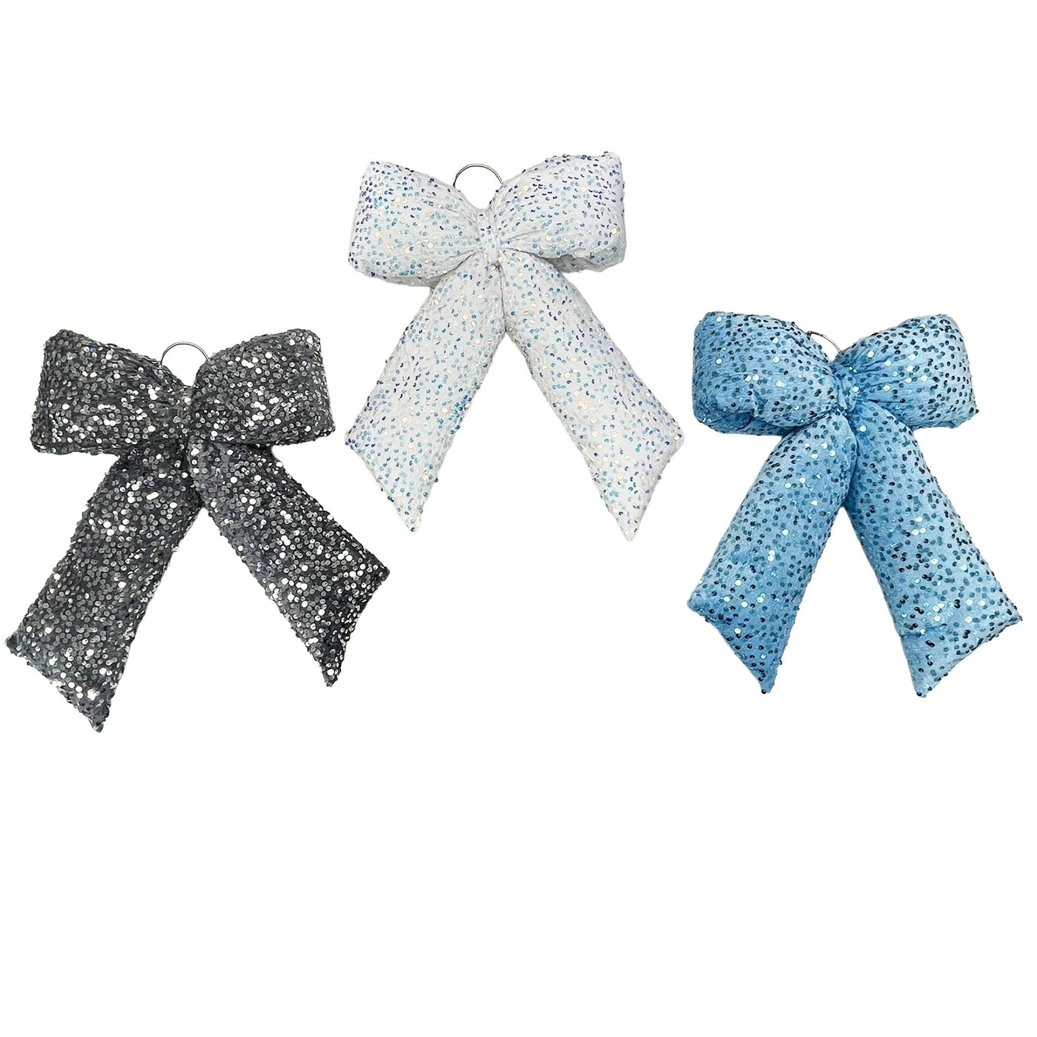 Sequin Pillow Bow - Country Silk
