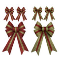 Glitter With Glitter Stripe Bow Asst - Country Silk