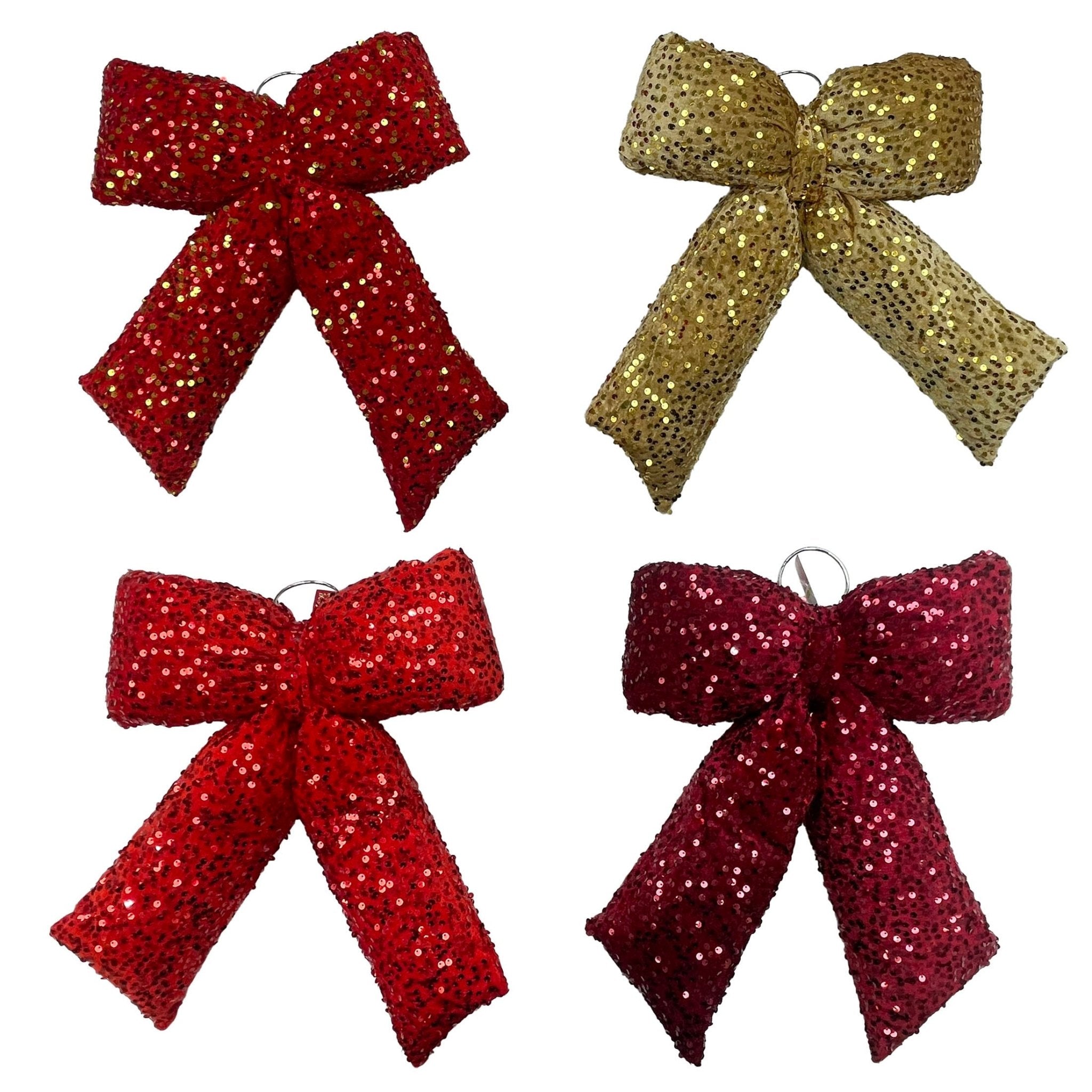 Sequin Pillow Bow - Country Silk