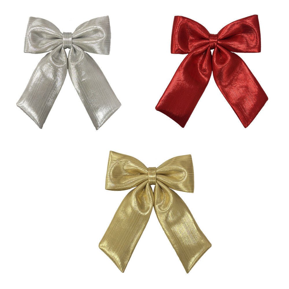 1Pk Jumbo Metallic Bow - Country Silk