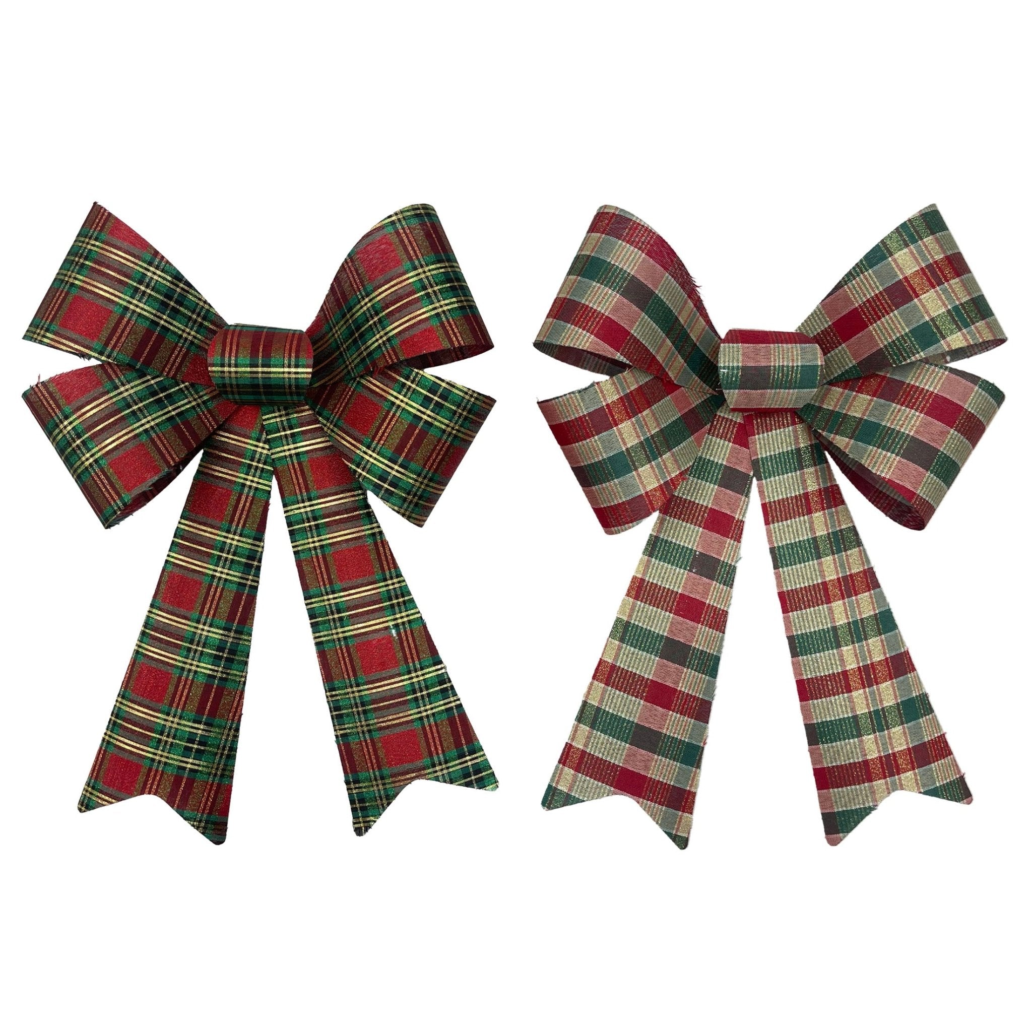 Jumbo Pvc Bow Plaid - Country Silk