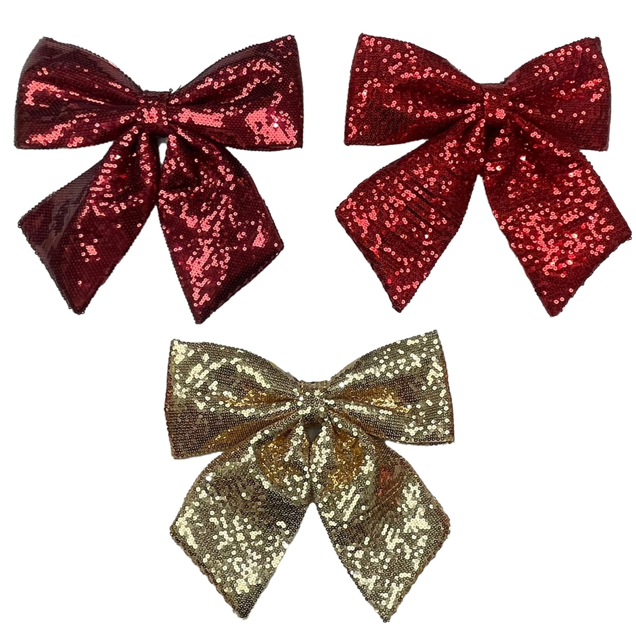 Jumbo Sequin Foam Bow - Country Silk