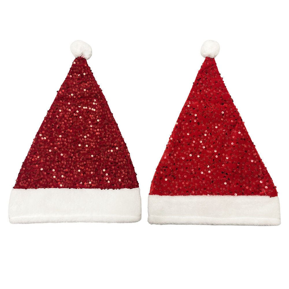 Santa Hat With Sequence - Country Silk