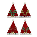 Nonwoven Hat W Glittered Antles White Cu - Country Silk
