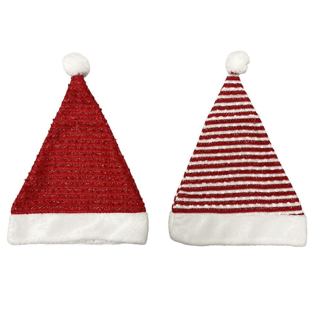 Polyester Fabric Hat W White Cuff Pom Po - Country Silk