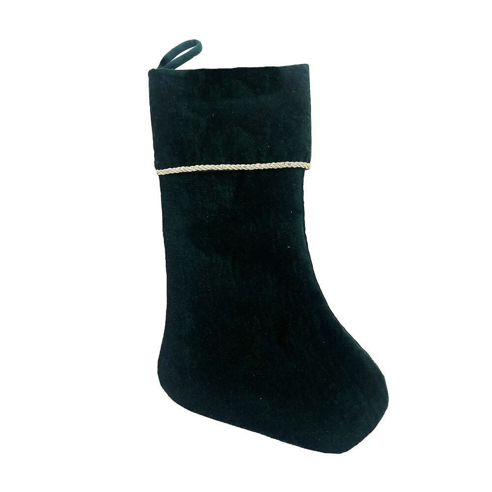 Crushed Velvet Stocking With Heavy Braid - Country Silk
