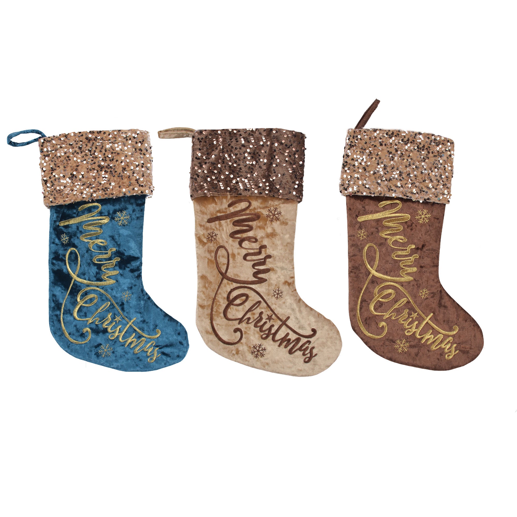 Deluxe Stocking With Merry Christmas Embroidery