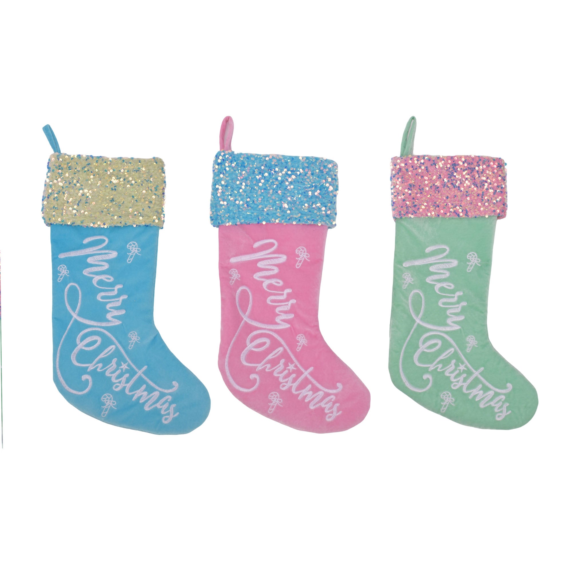 Deluxe Stocking With Merry Christmas Embroidery