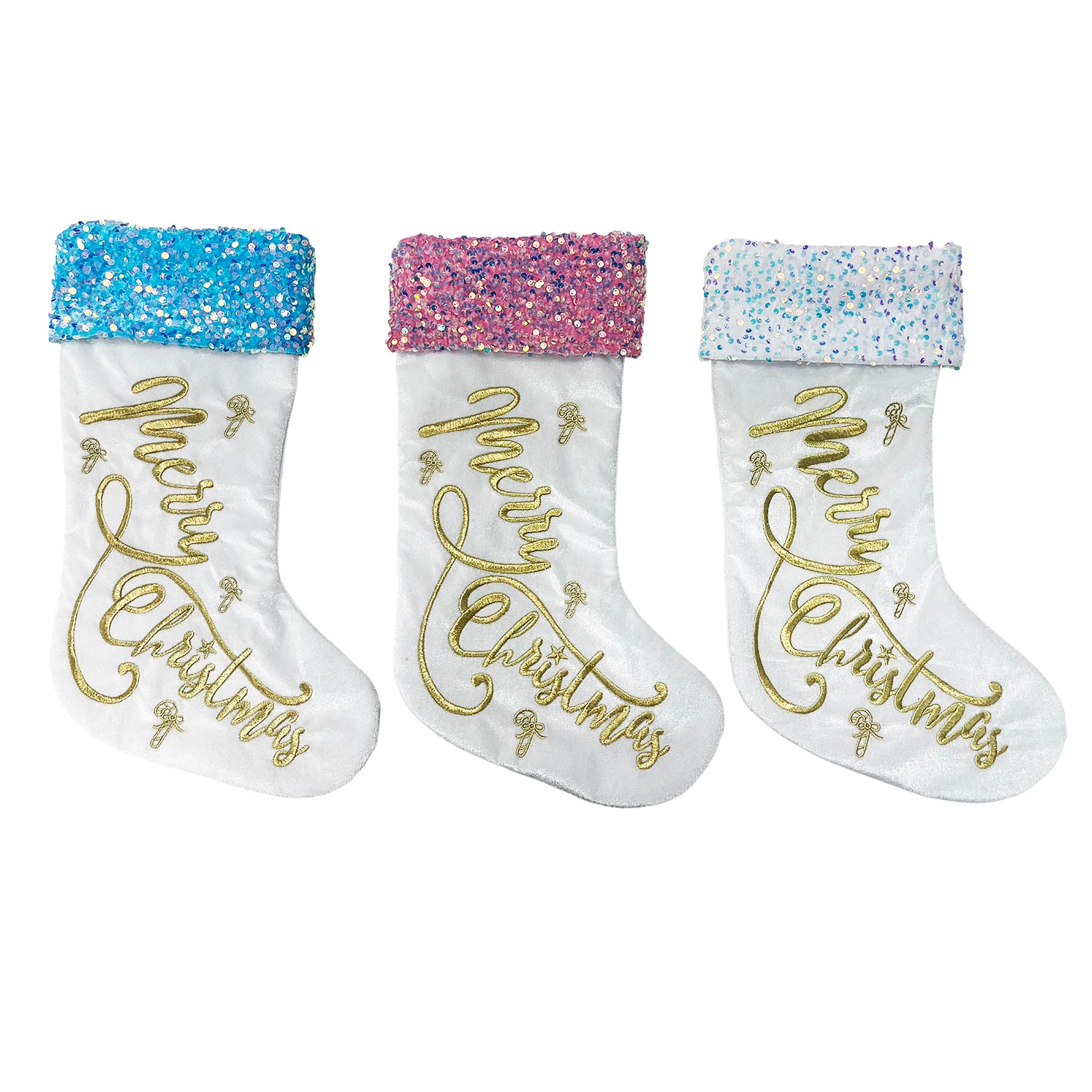 Deluxe Stocking With Merry Christmas Emb