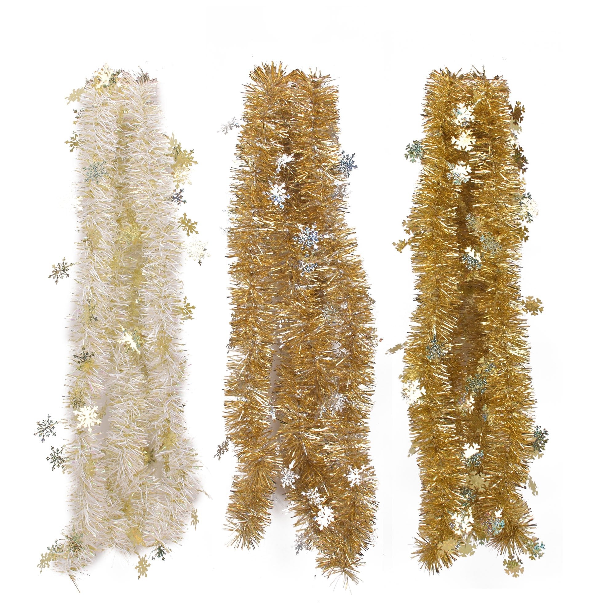 Tinsel With Laser Die Cut Snowflake - Country Silk