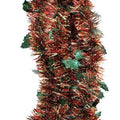 96 Inch Garland With Holly Die Cut - Country Silk