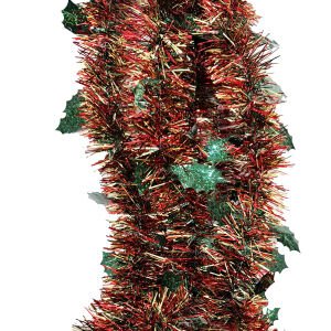 96 Inch Garland With Holly Die Cut - Country Silk