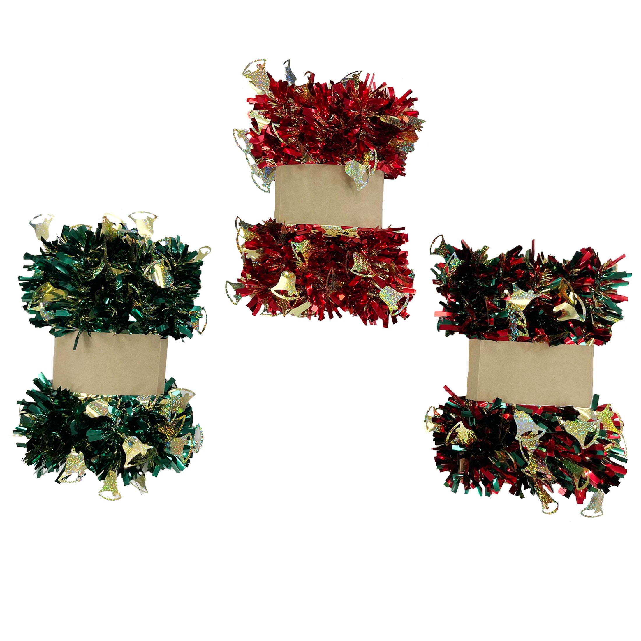 15Ft Tinsel Garland Bell Die Cut