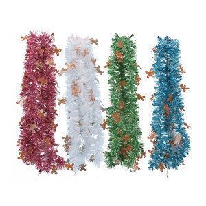 9Ft Printed Ball Tinsel - Country Silk
