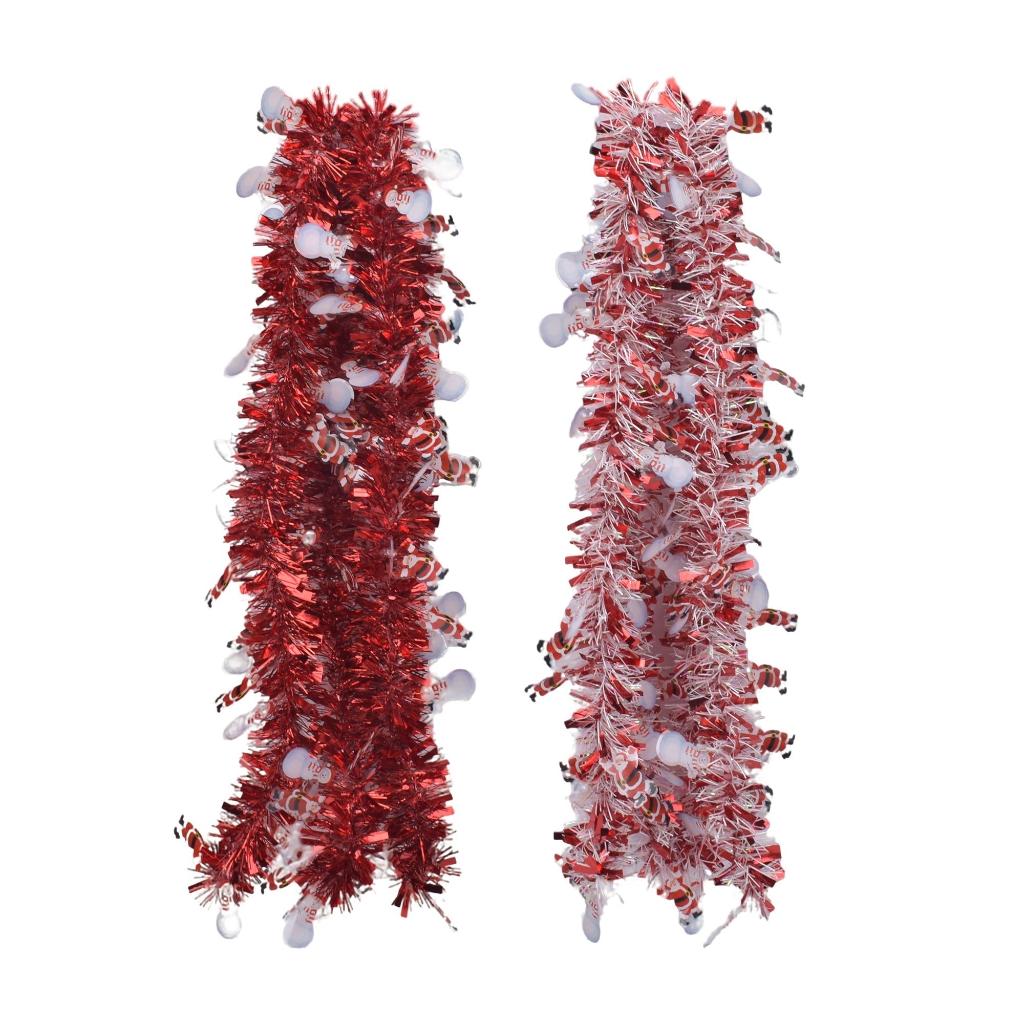 9Ft Snowman Santa Print Tinsel - Country Silk