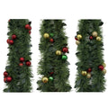 6 Ft Holly Tinsel Garland With Balls