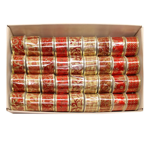 9Ft Ribbon W Wire - Country Silk