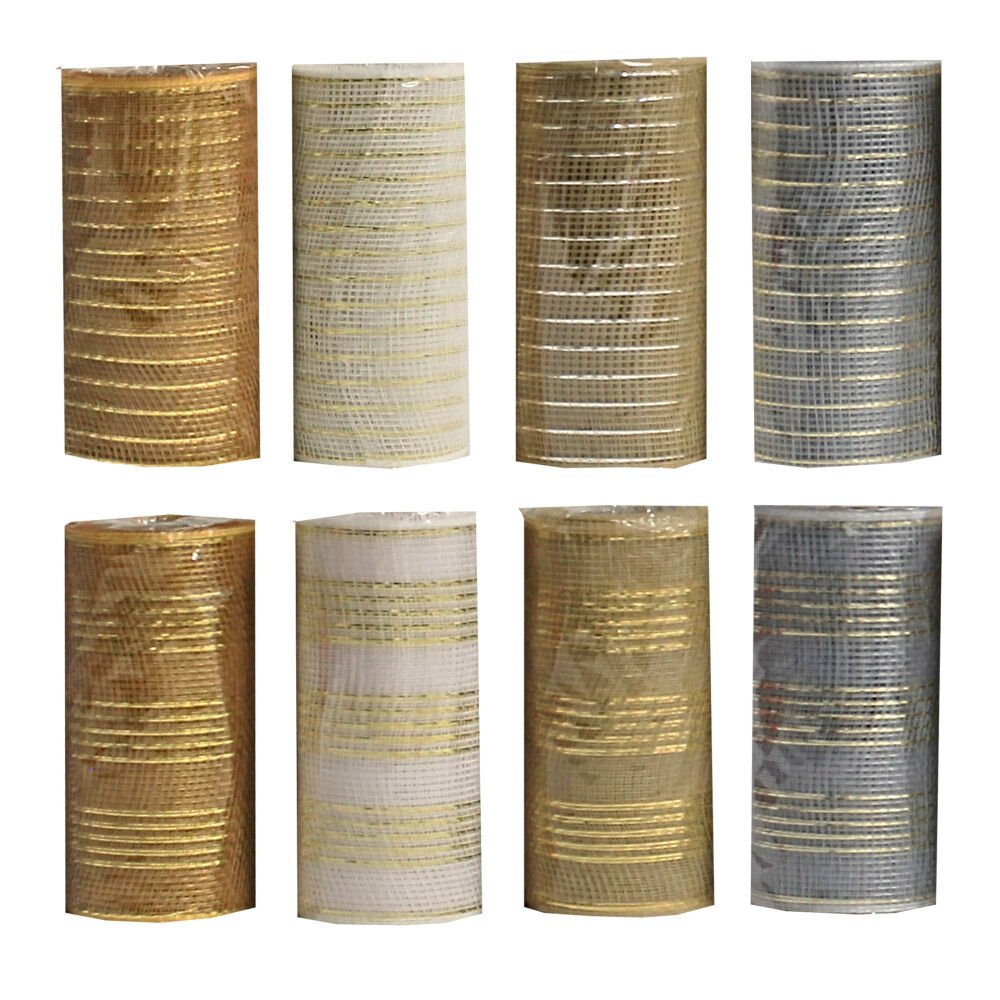 6 X 5Yds Mesh Ribbon - Country Silk
