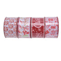 2.5 Inch X15Ft Red White Ribbon Assortme - Country Silk