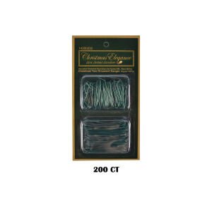 200Ct Orn Hook Grn - Country Silk