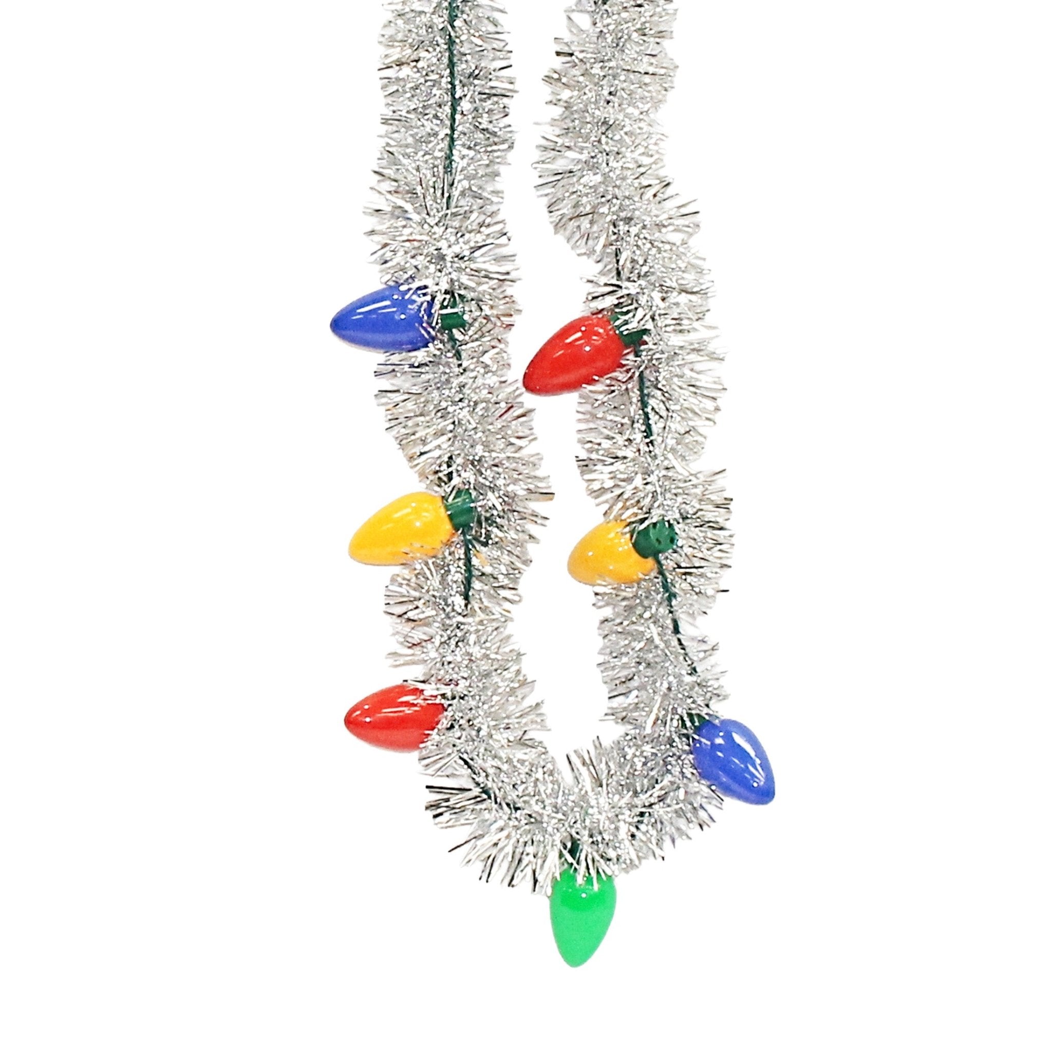Light Up Xmas Bulb Necklace With Ti - Country Silk