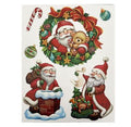 Xmas Glitter Window Clings 4 Ass - Country Silk