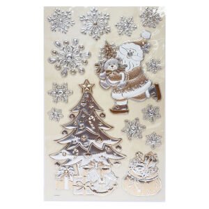 Xmas Foil Embosed Room Décor 3 Assorted - Country Silk