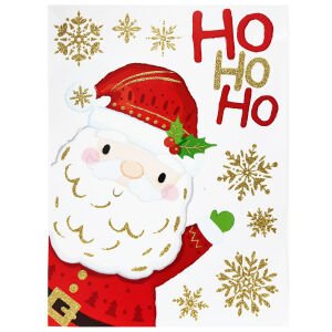 Xmas Glitter Windown Clings 2 Assprted - Country Silk