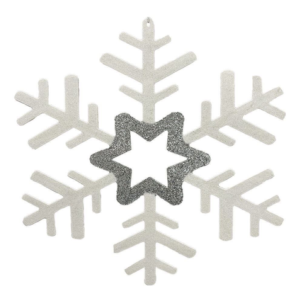 Jumbo Glitter Snowflake - Country Silk