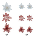 1Pk And 2Pk Poinsettia Glitter Multi Lay - Country Silk