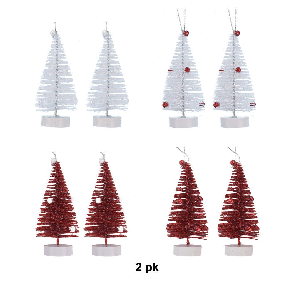 2Pk Bottle Brush Orn - Country Silk