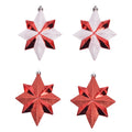 2 Pk Bm 8 Pointed Star With Glitter Pane - Country Silk