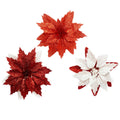 Multi Layer Clip On Fabric Poinsettia - Country Silk