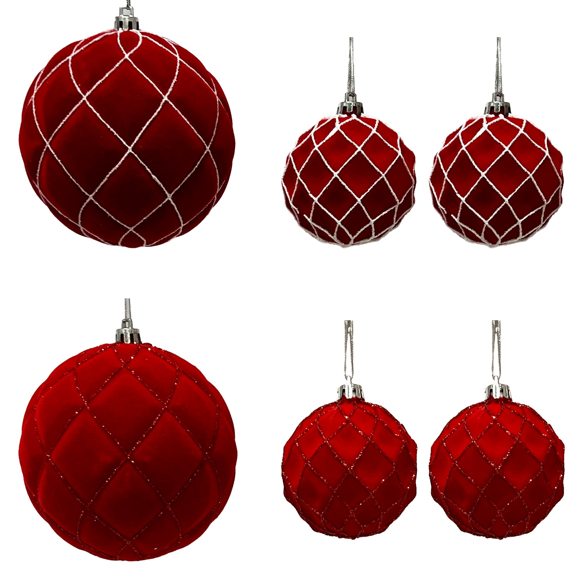 1Pk And 2 Pk Flocked Faceted Ball With G - Country Silk
