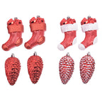 2Pk Blow Mold Pine Cone Wth Glitter