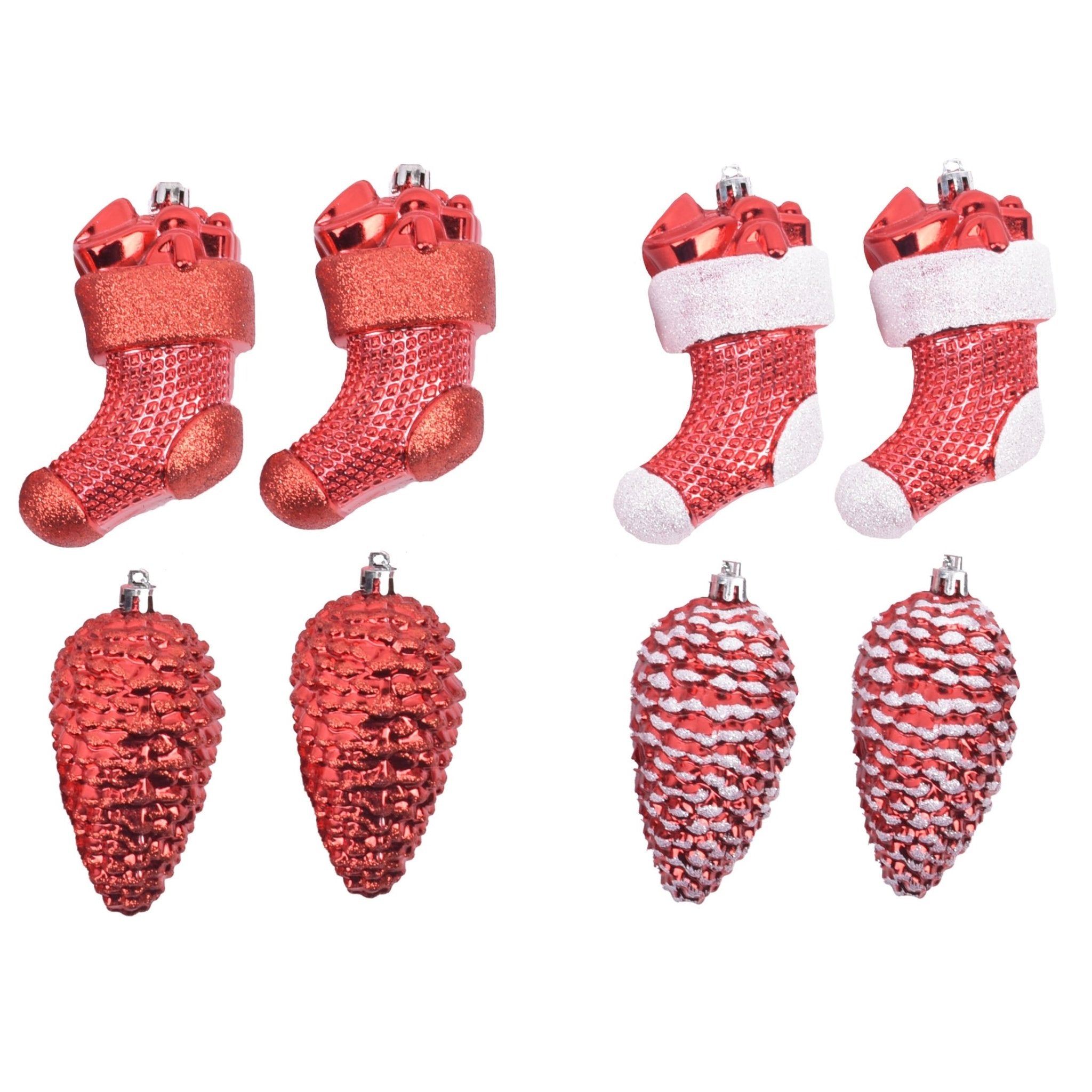 2Pk Blow Mold Pine Cone Wth Glitter - Country Silk