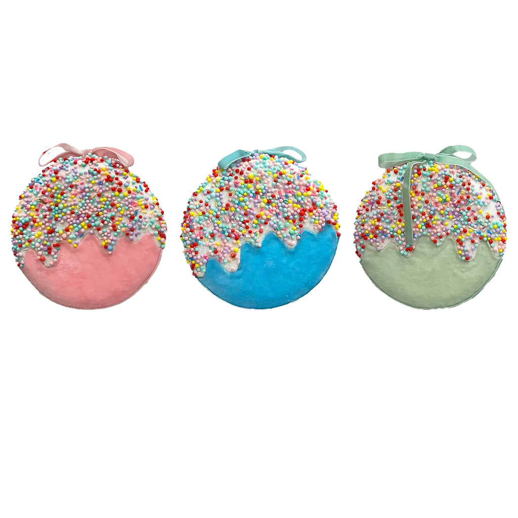 Flat Sprinkle Glitter Orn X1